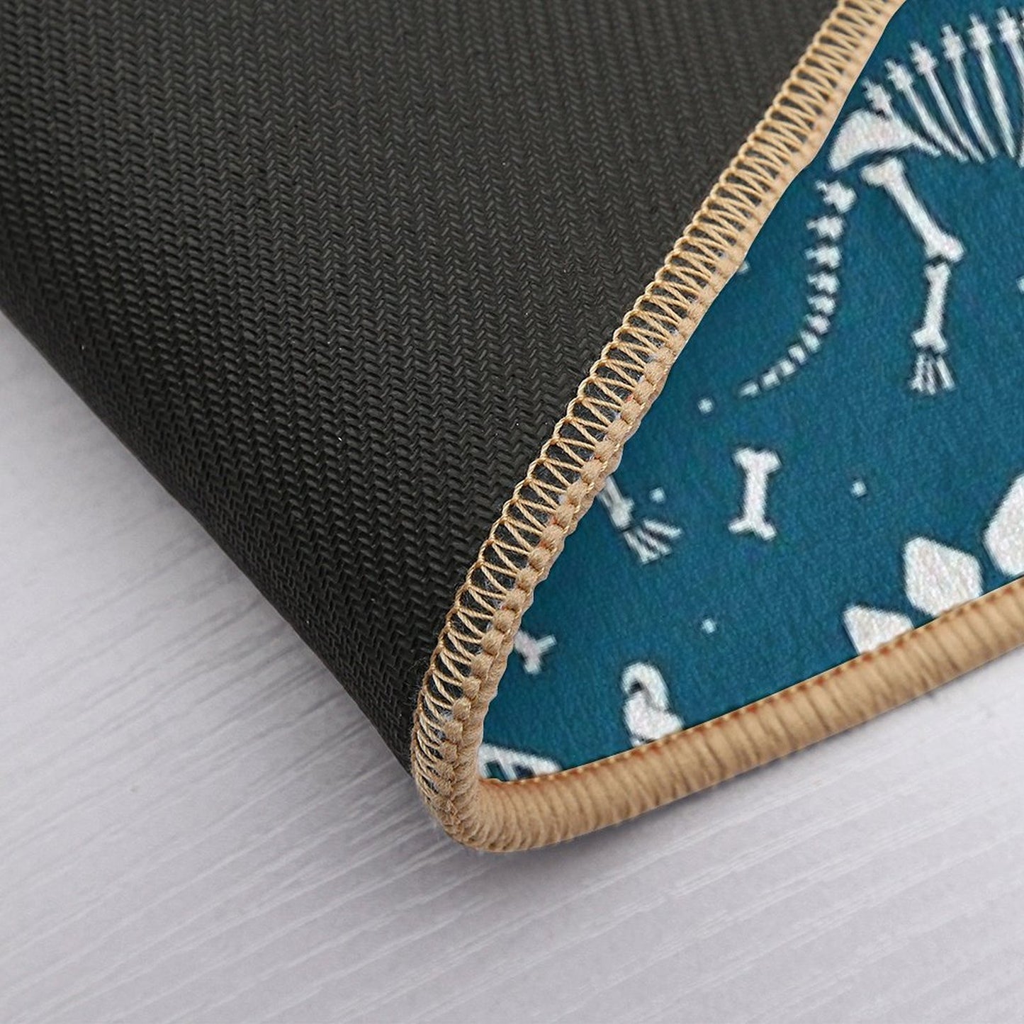 Dinosaur Fossils in Blue  Stain-Proof Bath Mat