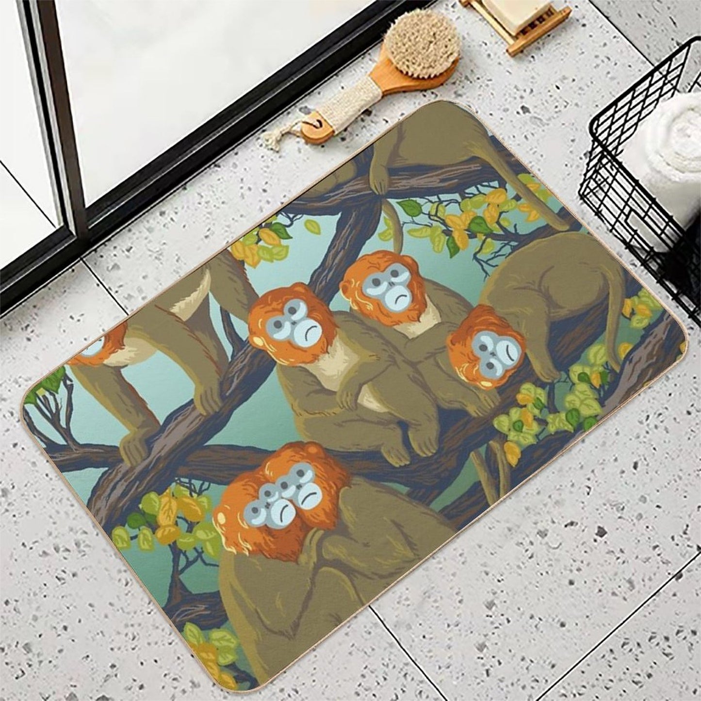 Monkeys  Anti-Trip Bath Mat