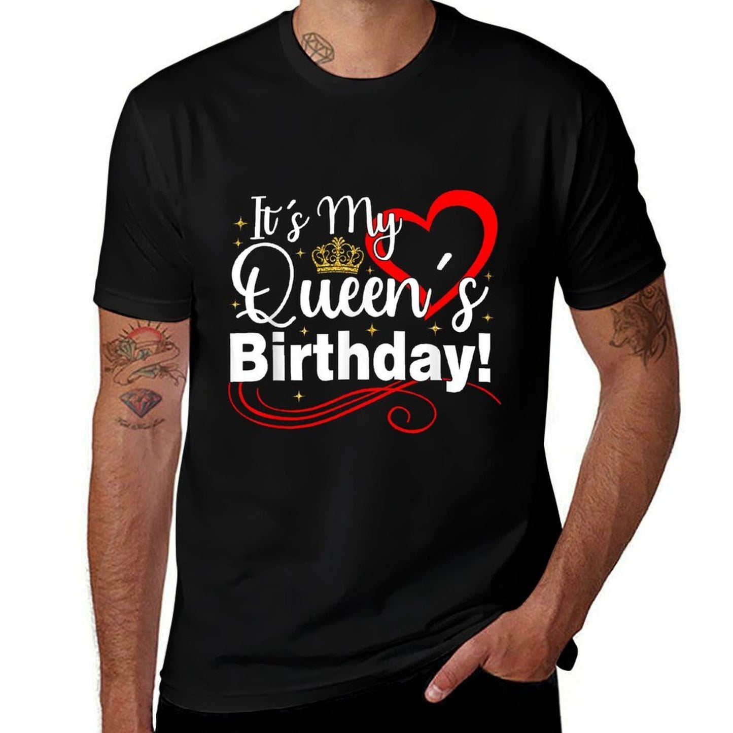 It's My Queen's Birthday Women Men Couples Matching Birthday  Vintage-inspired T-Shirt