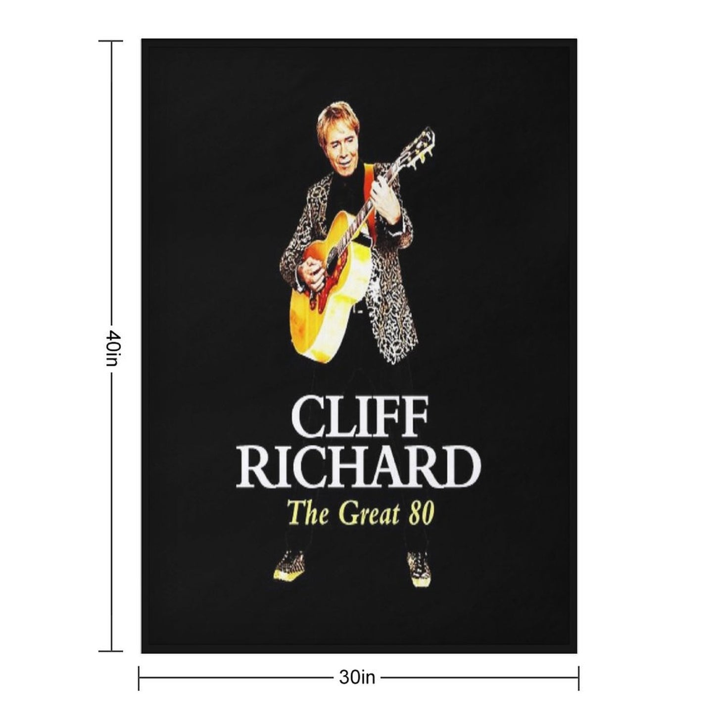 Best Clear Design of American Legend Singer Songwriter  Actor Cliff Richard Anti-pilling Throw Blanket