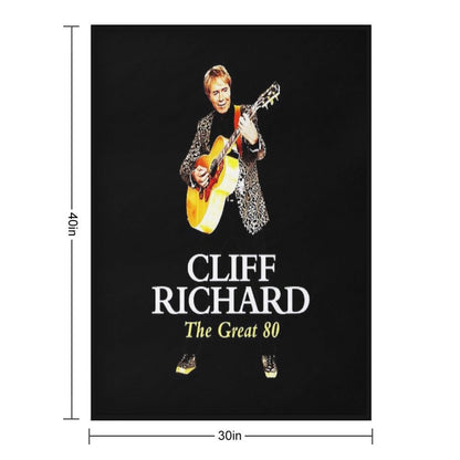 Best Clear Design of American Legend Singer Songwriter  Actor Cliff Richard Anti-pilling Throw Blanket