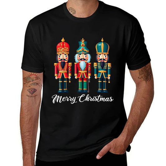 Merry Christmas Nutcracker Ballet Festive Xmas Men Women  Cotton T-Shirt