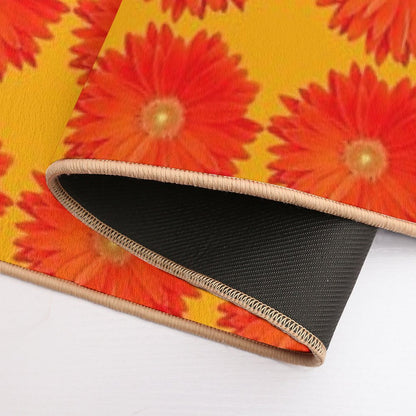 Orange Gebera Flower  Dirt-Trapping Bath Mat