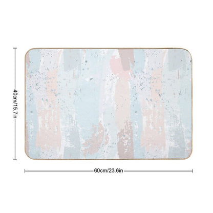 Seamless Pattern with Nude Pastel Colors Stripes. Hand Painted Brush Strokes.  Rapid-Drying Bath Mat