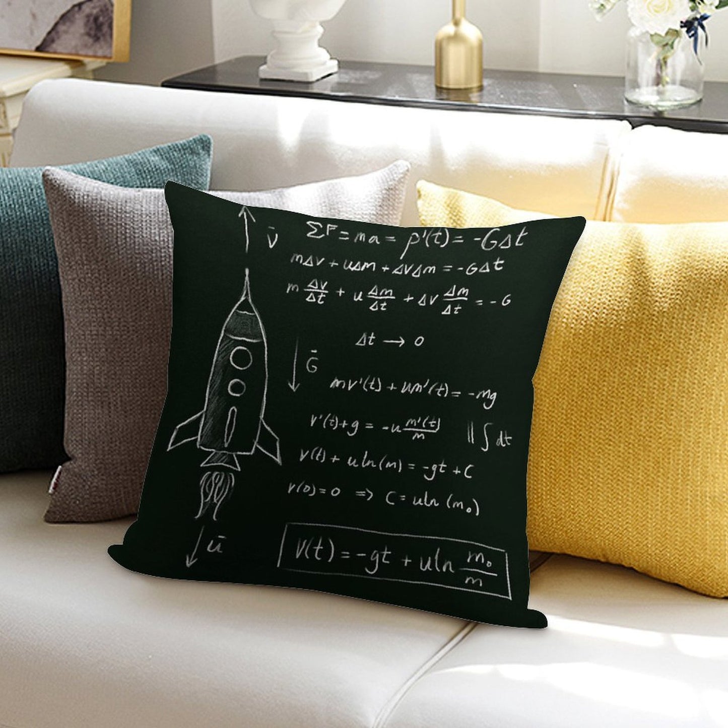 Rocket Science Soft Skin-Friendly Throw Pillow