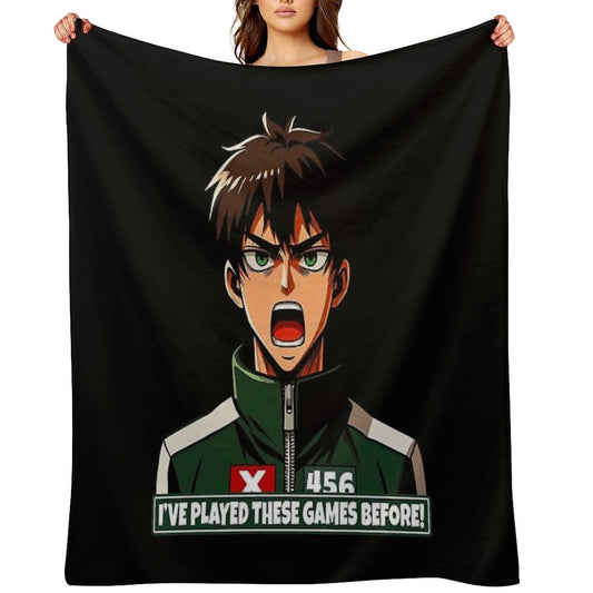 Squid Game 2 Player 456 I'VE PLAYED THESE GAMES BEFORE Durable Throw Blanket