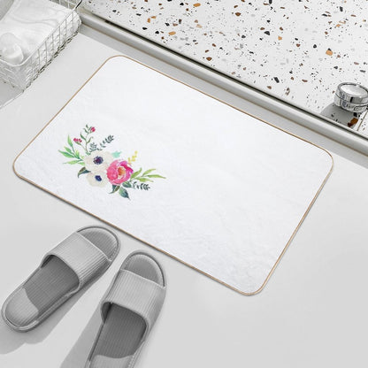 Anemone Peony Watercolor Bouquet  High-Traffic Bath Mat