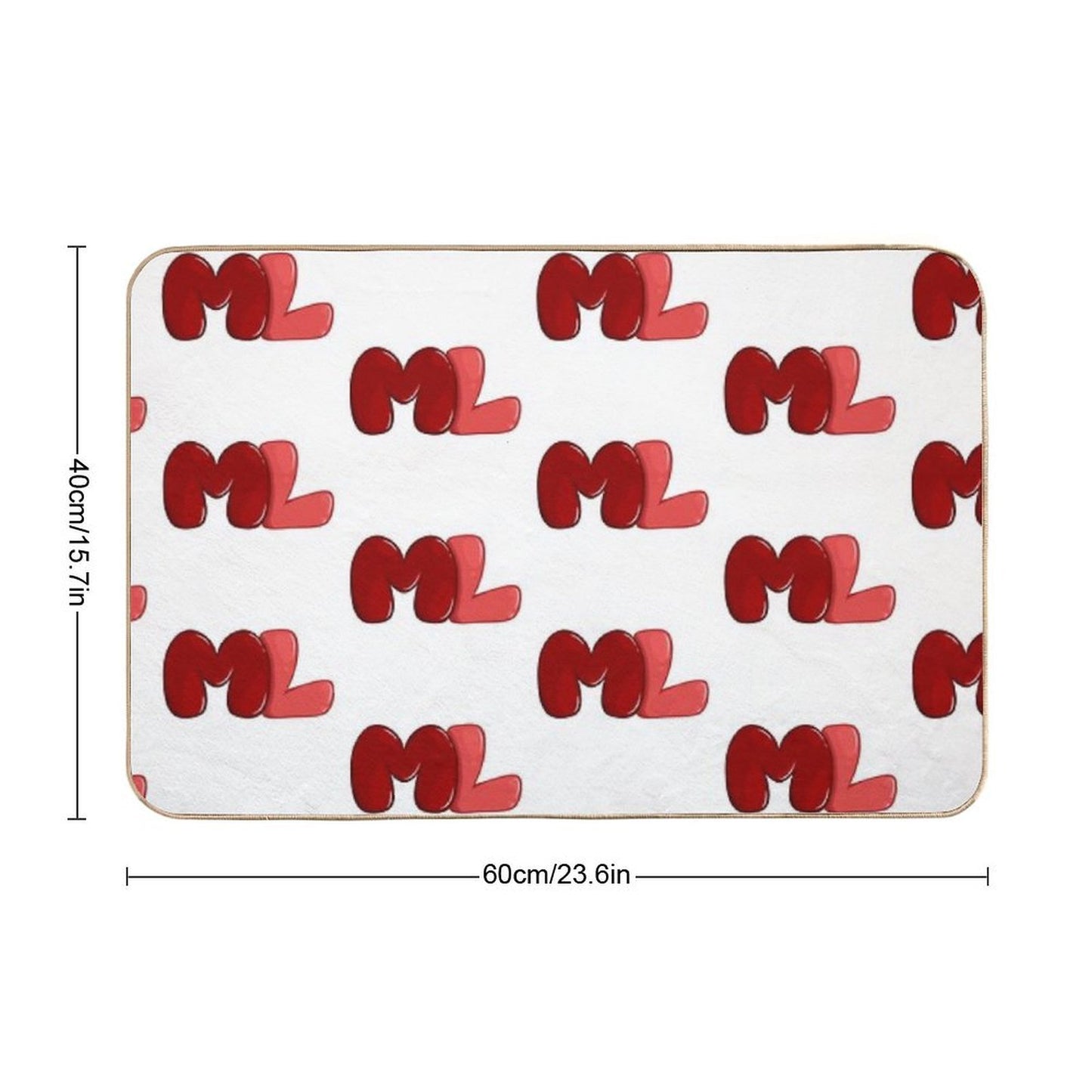 Ml Red  Easy To Clean Bath Mat