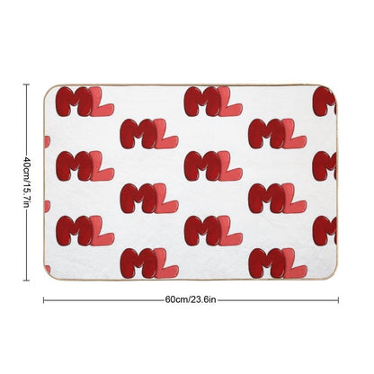 Ml Red  Easy To Clean Bath Mat