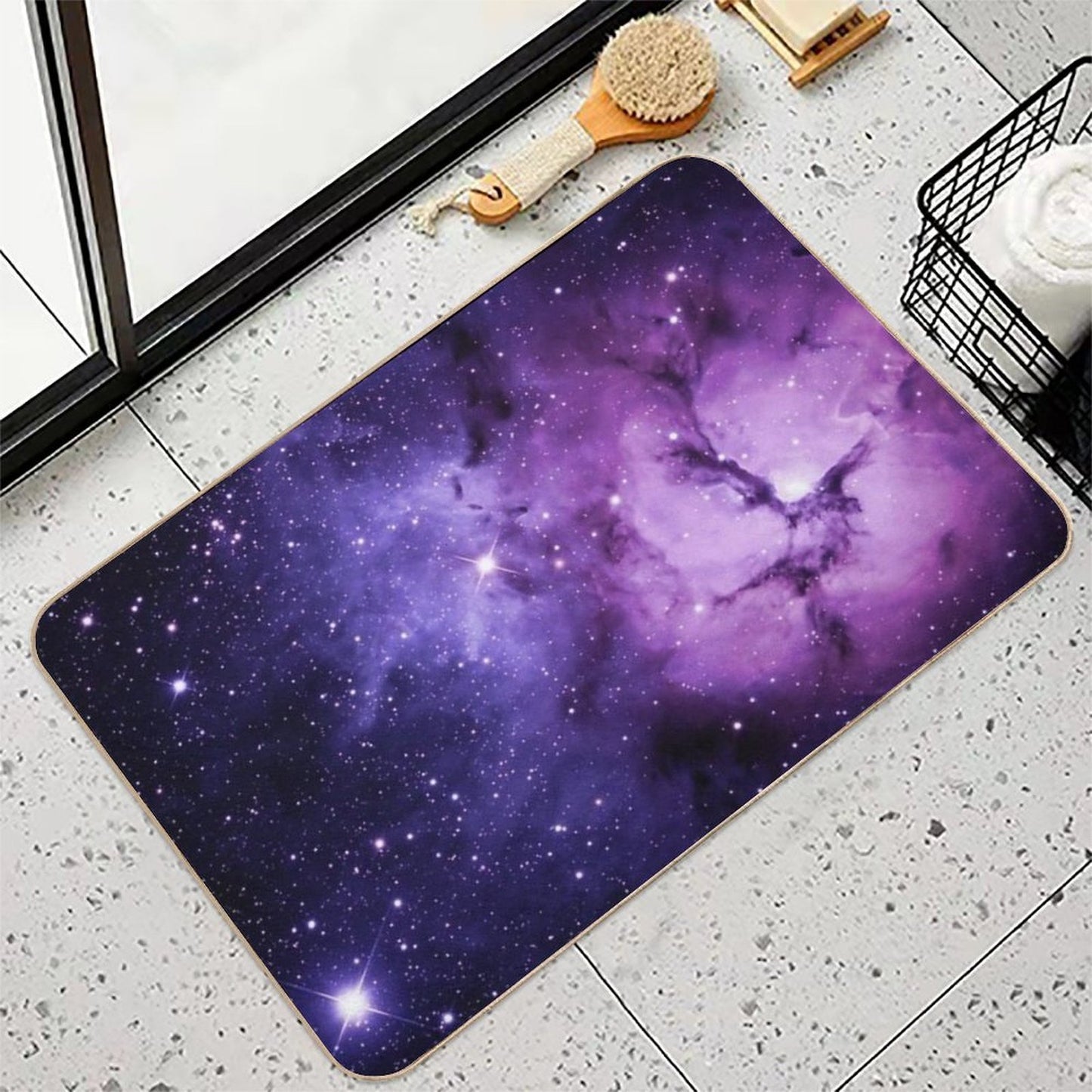 Purple Nebula  Anti-Trip Bath Mat