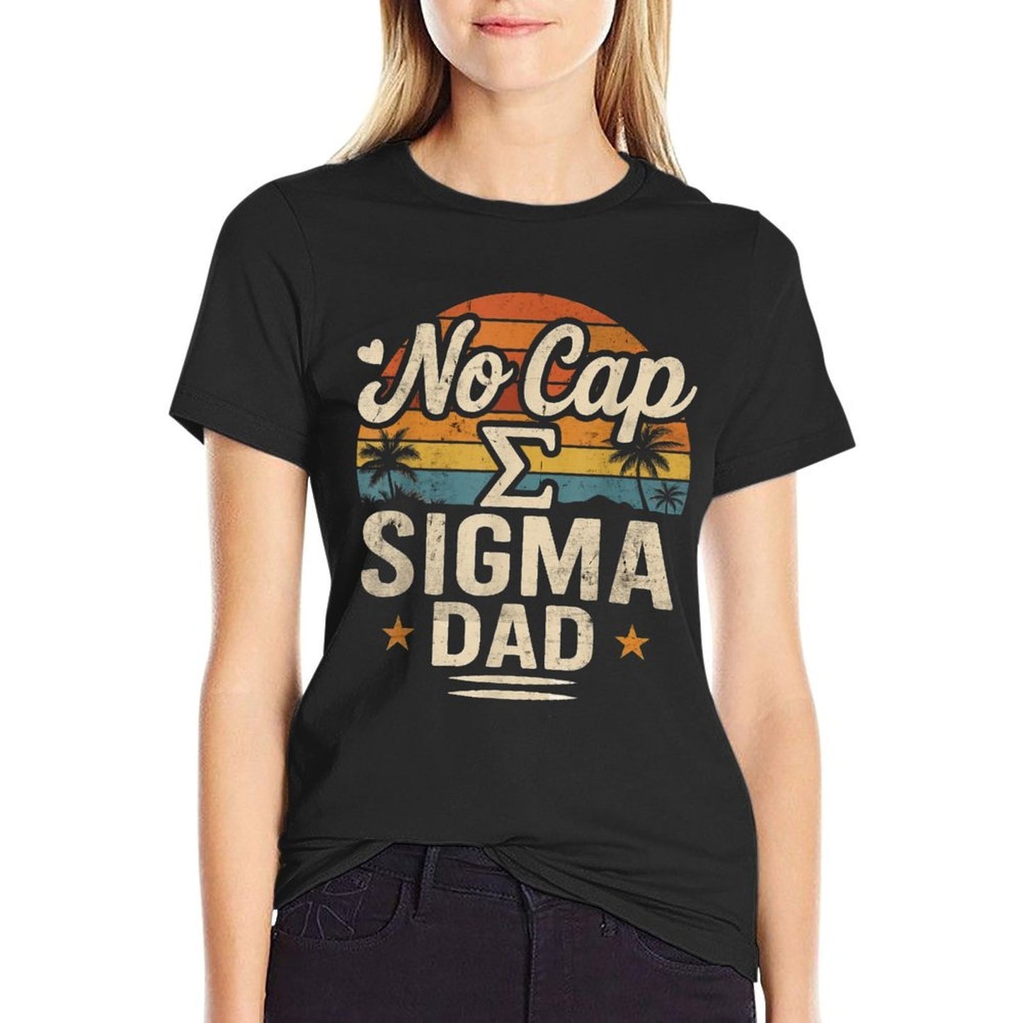 Vintage Skibidi Best Dad No Cap Sigma Dad Funny Fathers Day  Affordable Price T-Shirt