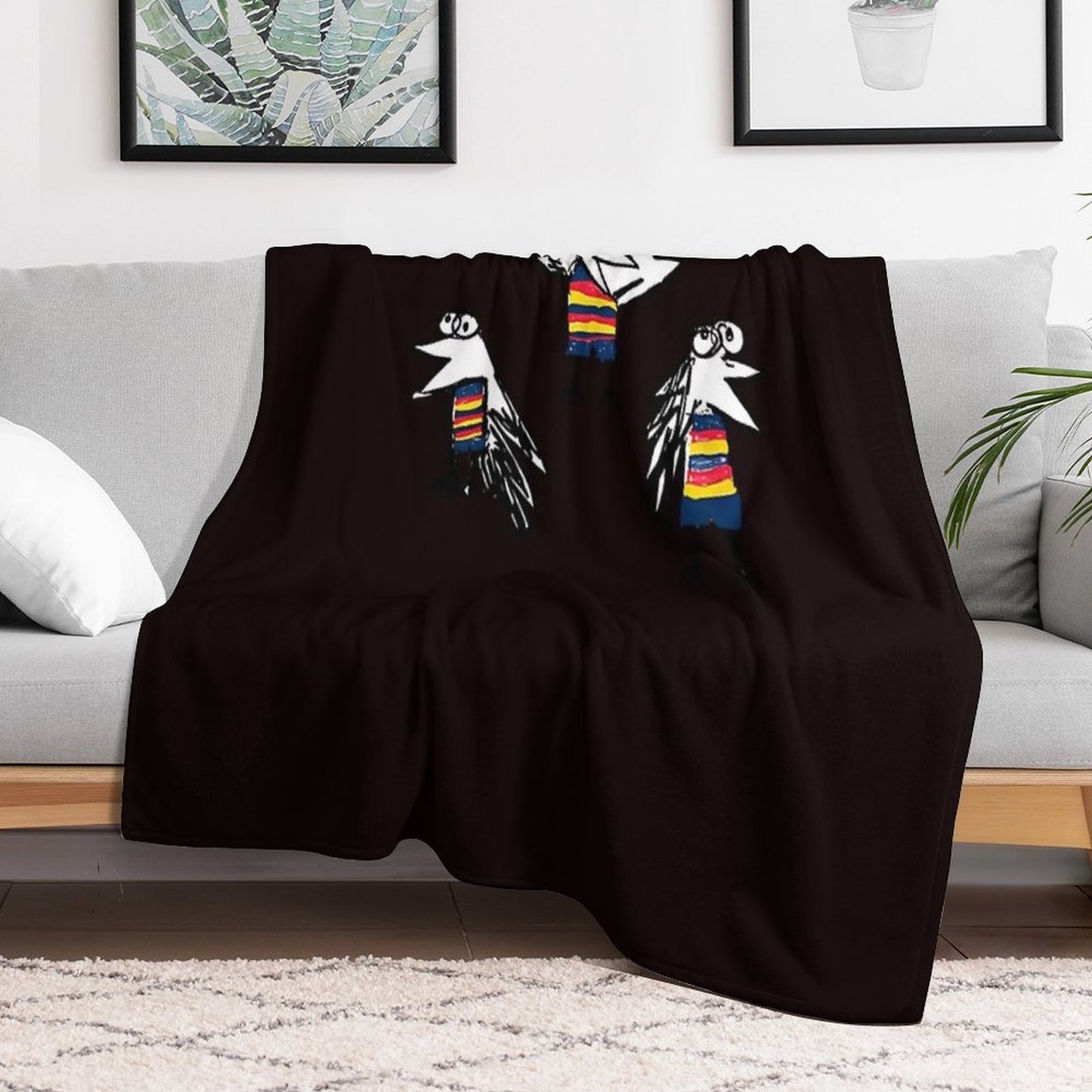 Adelaide Crows Logo Drawing Shrink-resistant Throw Blanket