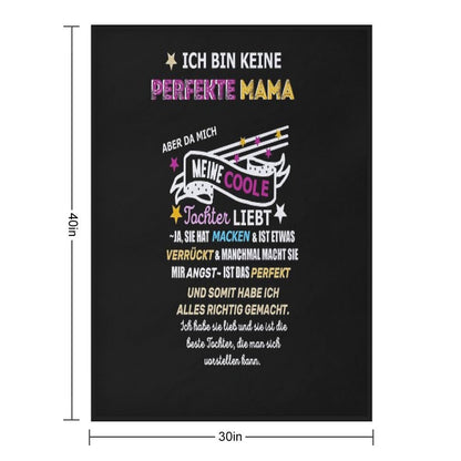 Not A Perfect Mom Daughter Saying Travel-friendly Throw Blanket