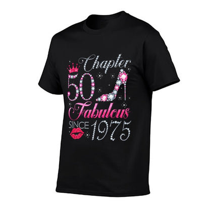 Chapter 50 Fabulous Since 1975 50Th Birthday Gift For Women  Trendy Pattern T-Shirt
