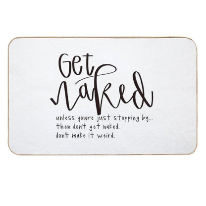 Get Naked Plain Bathroom Decor  Multi-Purpose Bath Mat