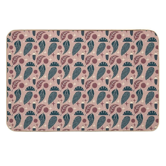 Muted Summer  Soft Summer Pattern, Skin-tone Matching, Personal Color Analysis, PCA, Mid-century Modern  Slip-Resistant Bath Mat