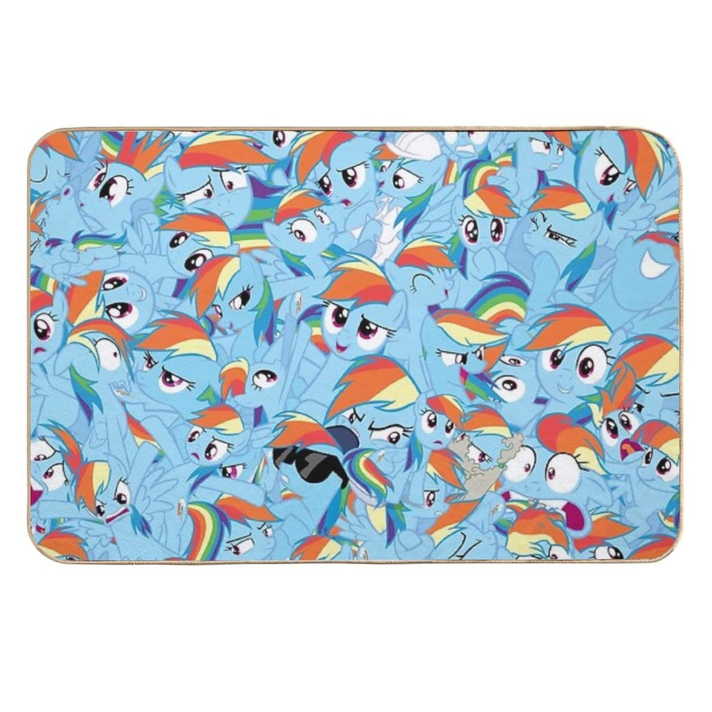 Rainbow Dash Mess  Pet-Safe Bath Mat
