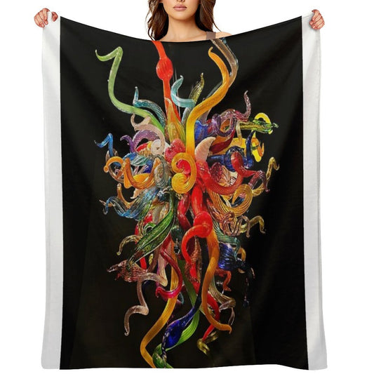 Chihuly Chandeliers Shrink-resistant Throw Blanket
