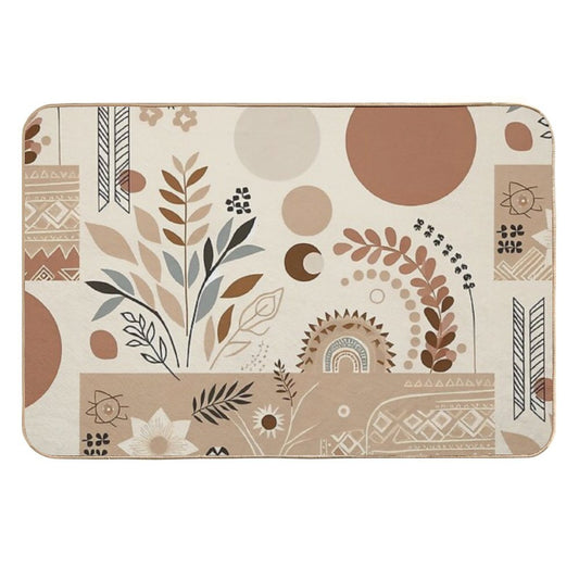 Boho Abstract Background - 31  Easy Maintenance Bath Mat