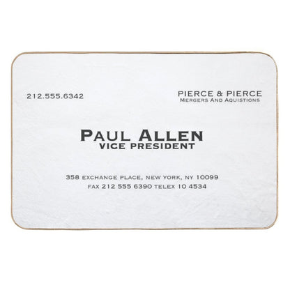 Paul Allen Business Card Durable Bath Mat