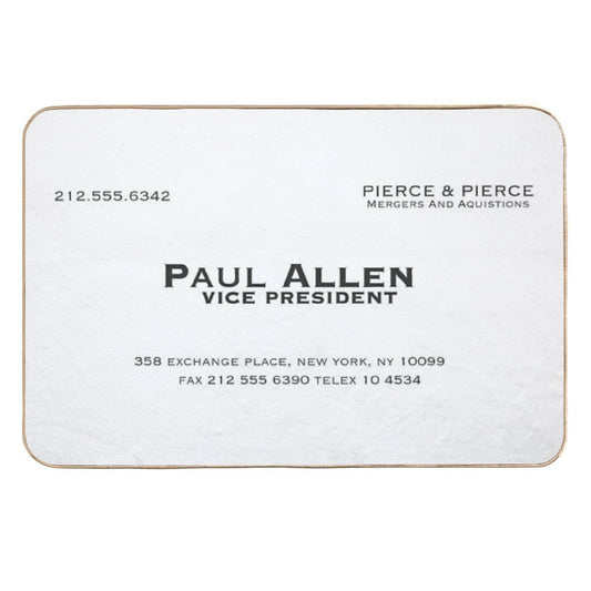 Paul Allen Business Card Durable Bath Mat