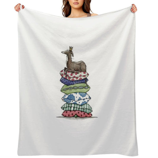 Princess On The Pea - Greyhound - Galgo - Whippet - Italian Greyhound All-season Throw Blanket
