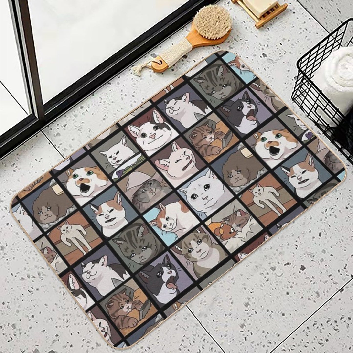 Meme Cats 2.0  Toxin-Free Bath Mat