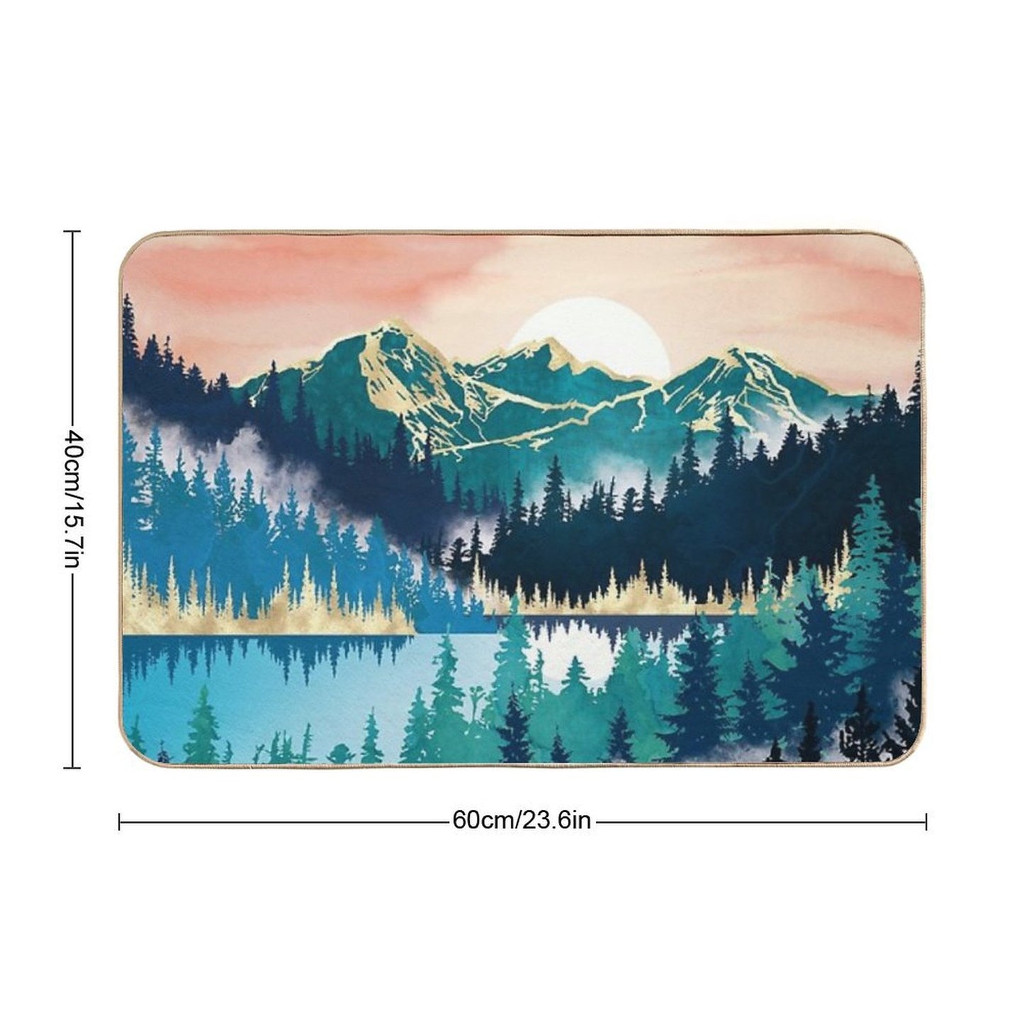 Lake Mist  Slip-Resistant Bath Mat