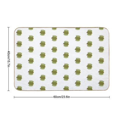 Matcha Kitkat Fatcaron  Easy Maintenance Bath Mat