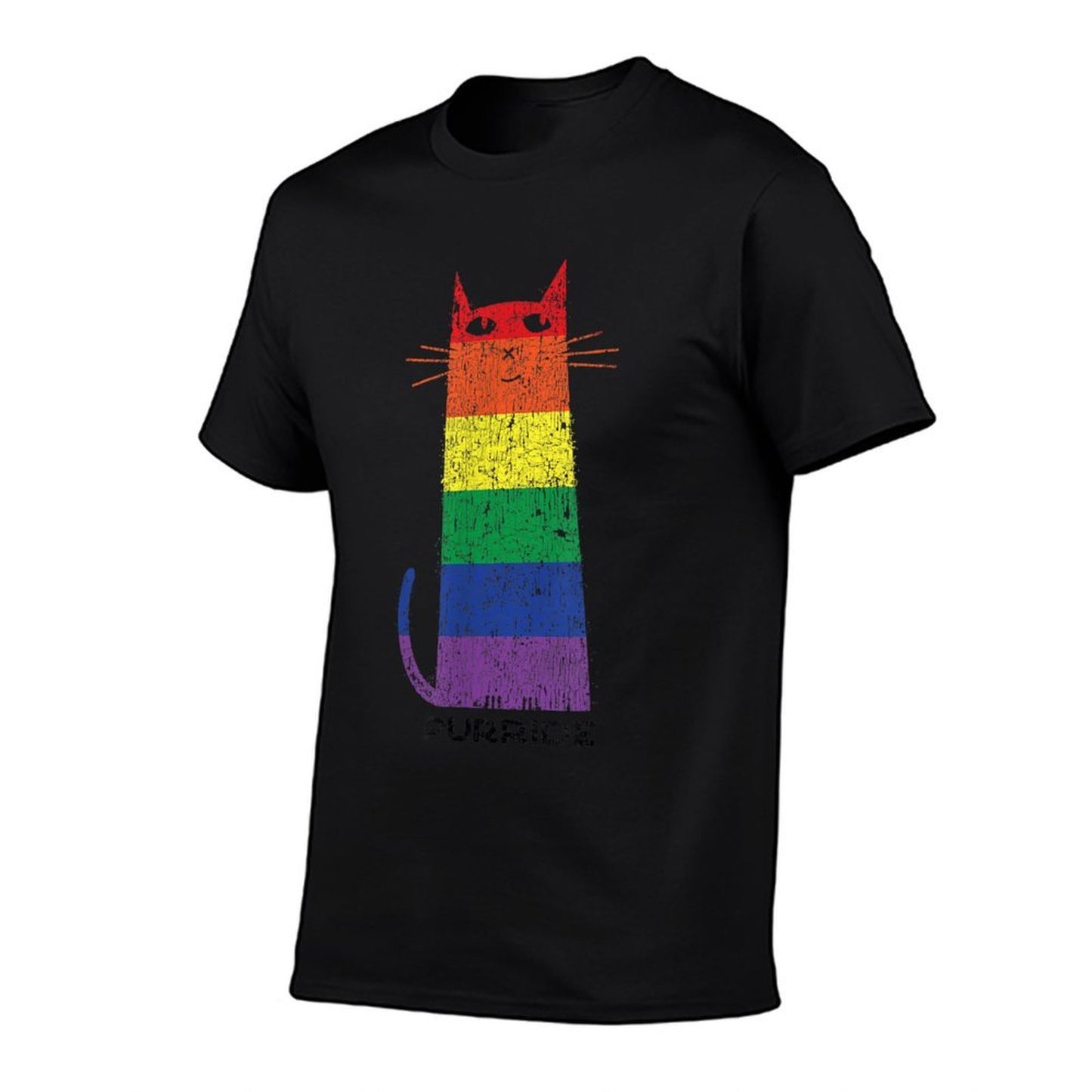 Purride LGBT Funny Gay Pride Cat Saying Graphic  Cotton T-Shirt