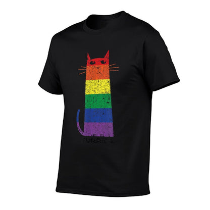 Purride LGBT Funny Gay Pride Cat Saying Graphic  Cotton T-Shirt