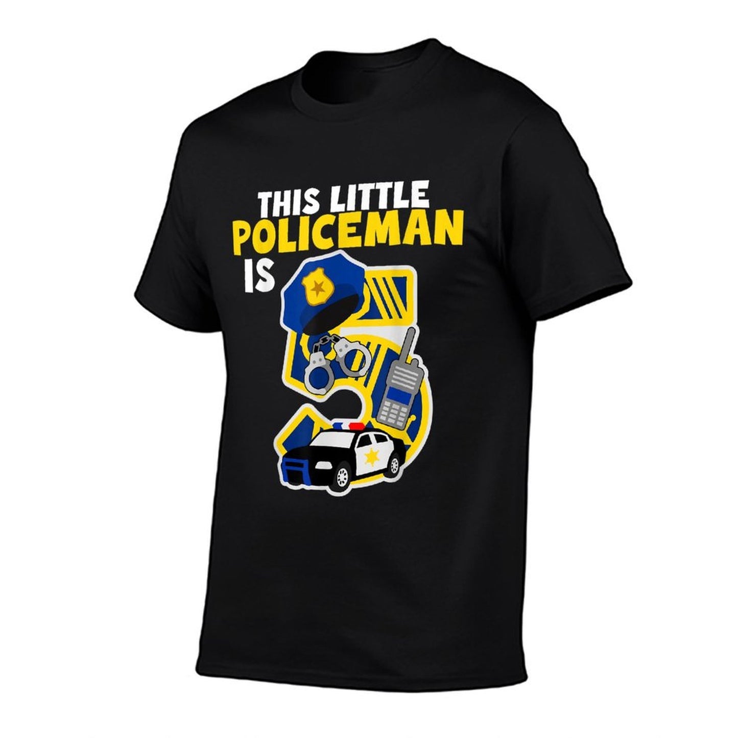 This Little Policeman Is 5 Five Years 5th Birthday Party Cop  Versatile T-Shirt