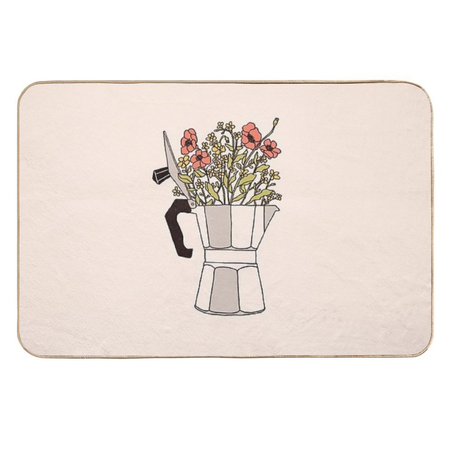 Moka Flowers  Versatile Bath Mat