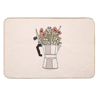 Moka Flowers  Versatile Bath Mat