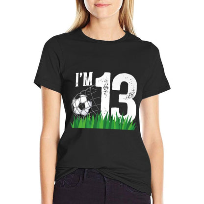 13th Soccer Birthday Party Thirteen Year Old Soccer Player Premium  Quick-drying T-Shirt