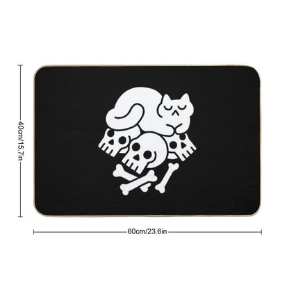 Catnap on A Pile of Bones  Absorbent Bath Mat