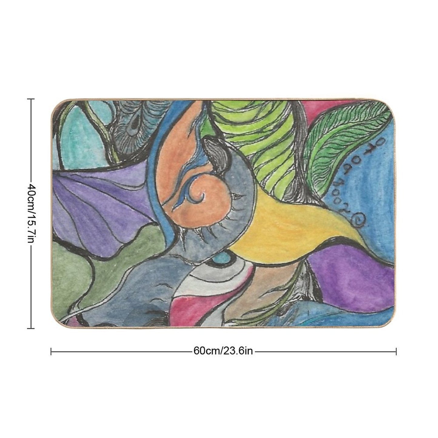 Happy Elephant Trunk  Slip-Resistant Bath Mat