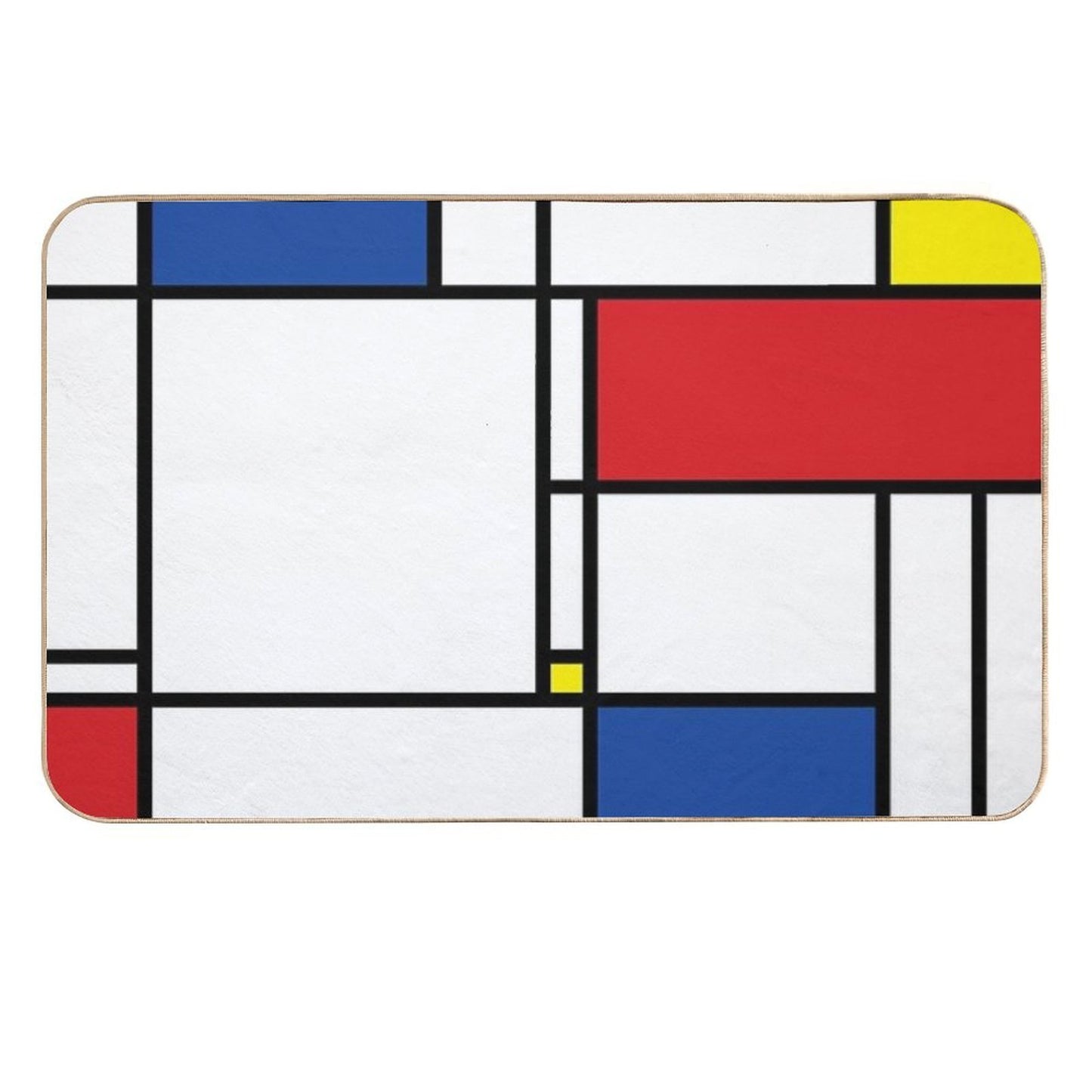 Mondrian Minimalist De Stijl Modern Art I.I © Fatfatin Durable Bath Mat