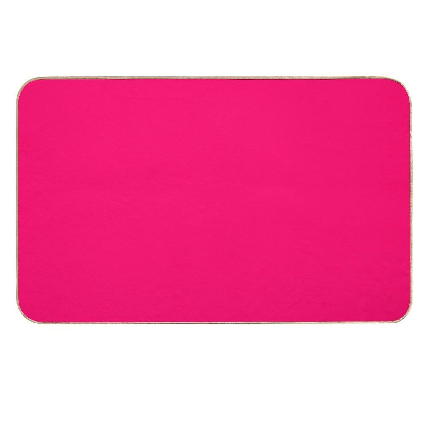 Fuchsia Flat Color  Non-Slip Bath Mat