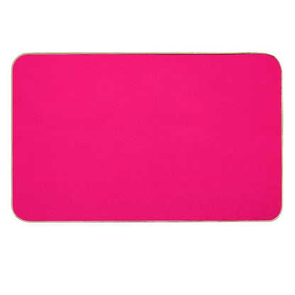 Fuchsia Flat Color  Non-Slip Bath Mat