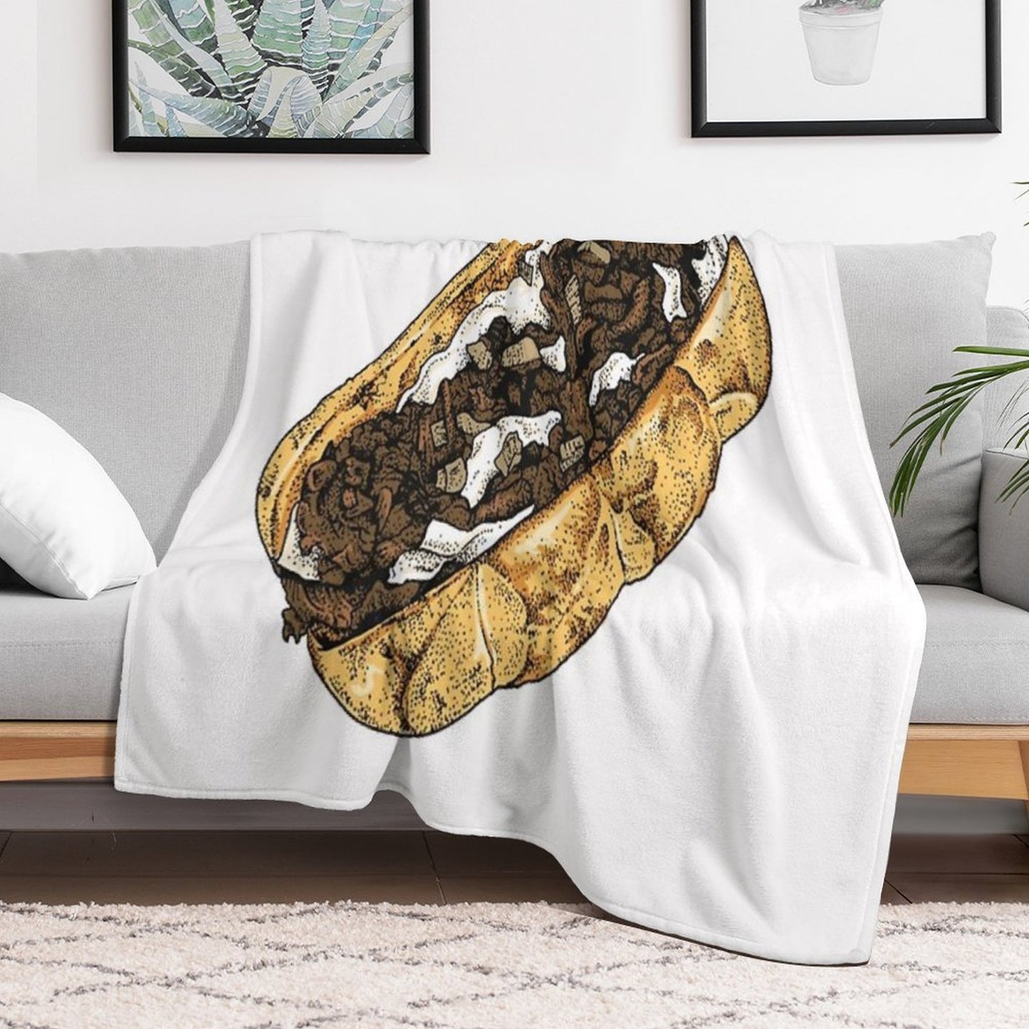 Philly Cheesesteak Multi-functional Throw Blanket