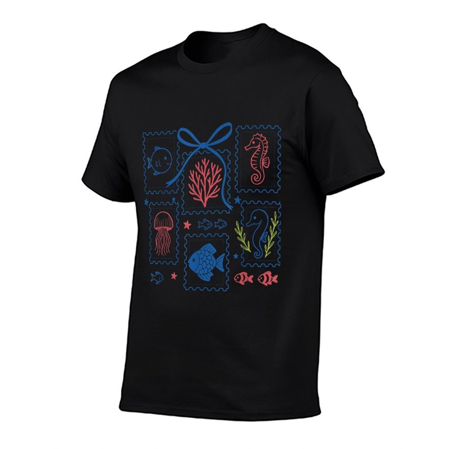 Trendy Summer Coastal Jellyfish Seahorse Coastal Aesthetic Comfortable T-Shirt