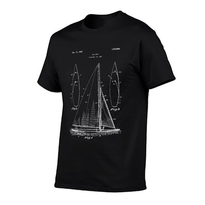 Vintage Sailboat Design - Old Ocean Boat Sailing  Quick-drying T-Shirt