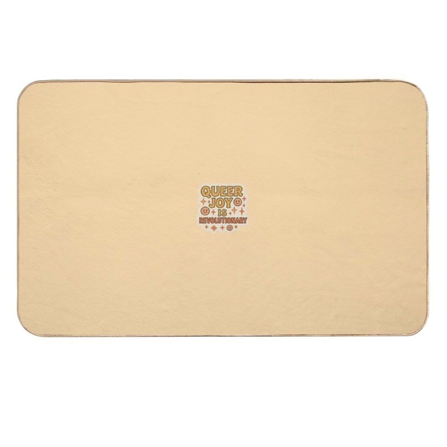 Queer Joy Is Revolutionary – Retro Pride Sticker  Odorless Bath Mat