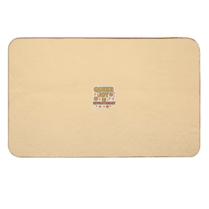 Queer Joy Is Revolutionary – Retro Pride Sticker  Odorless Bath Mat