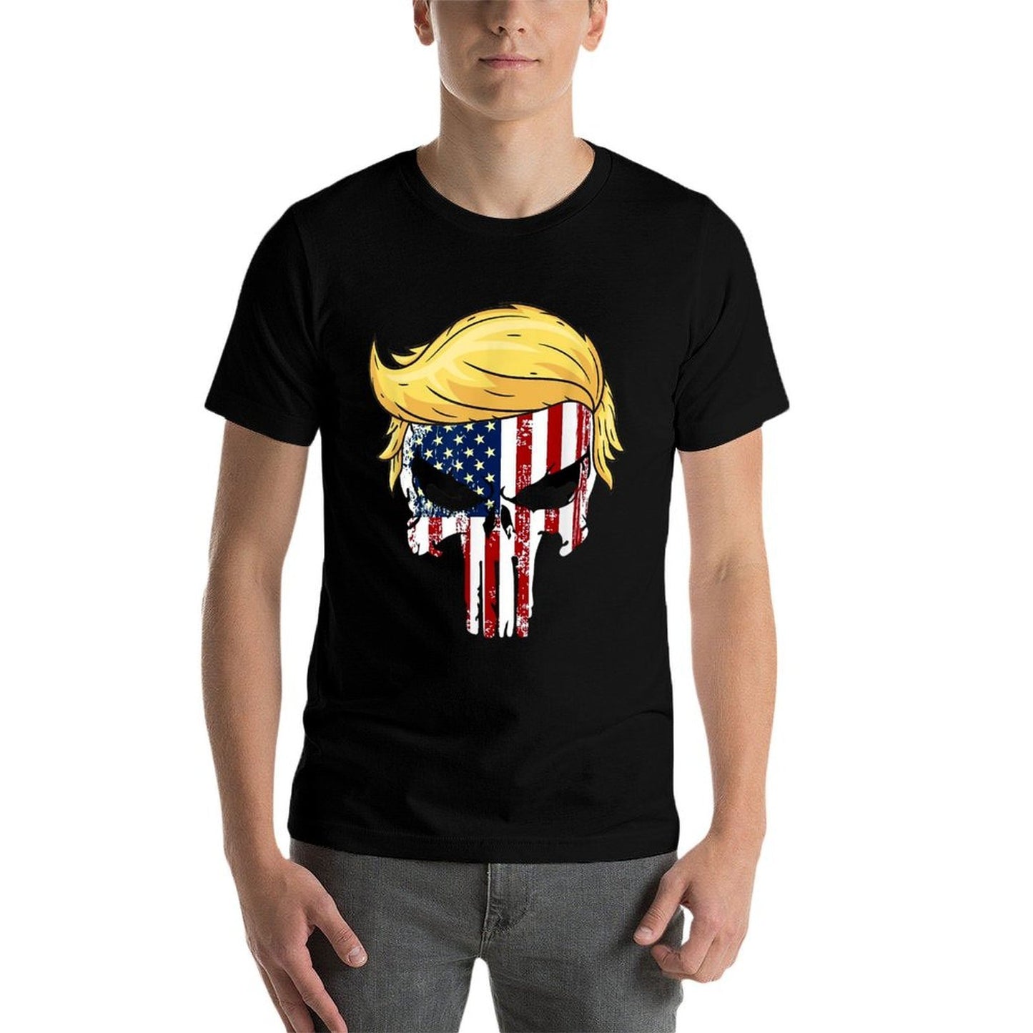 Donald Trump Hair President Skull Take America Back Merica  Moisture-wicking T-Shirt