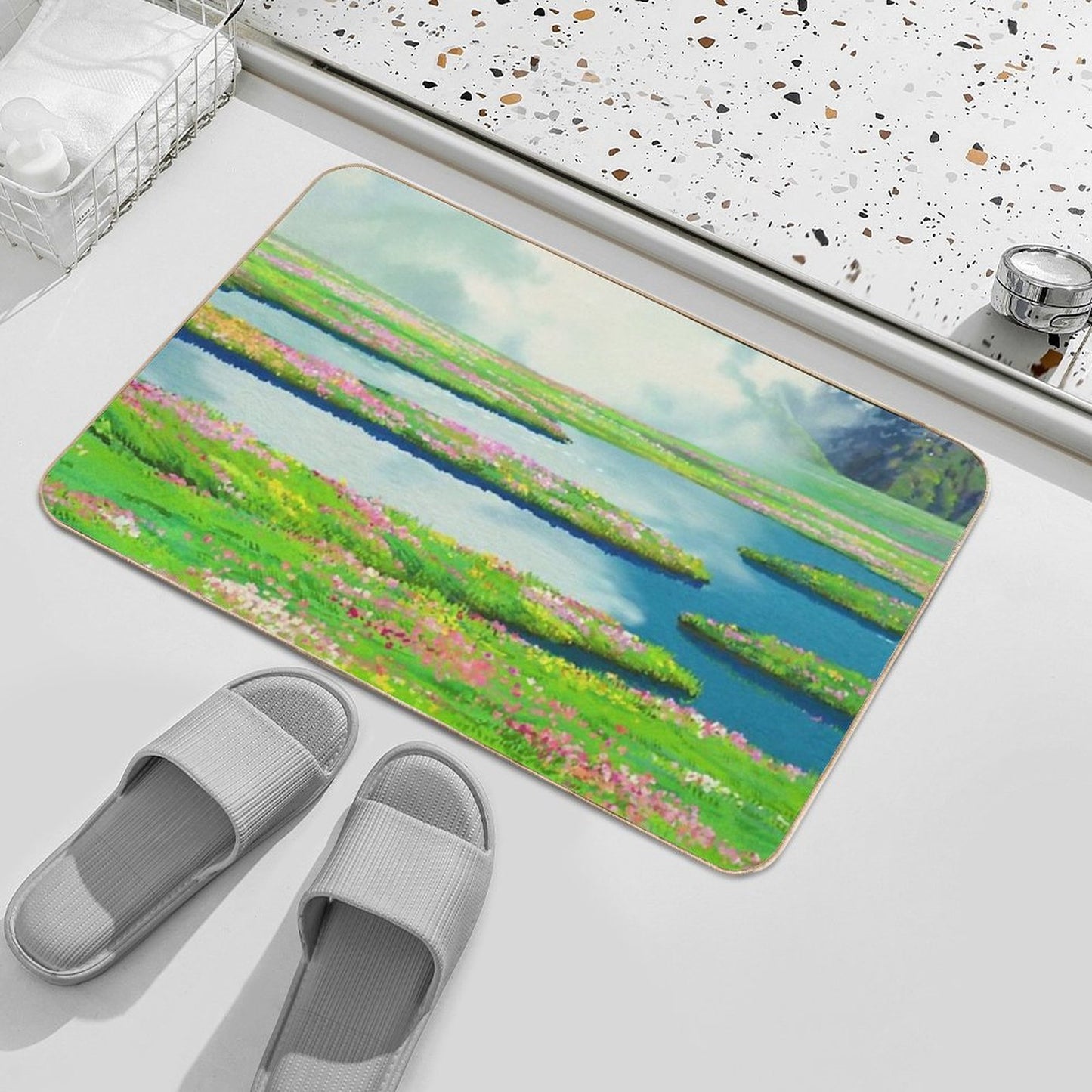 Anime Landscape  Long-Lasting Bath Mat