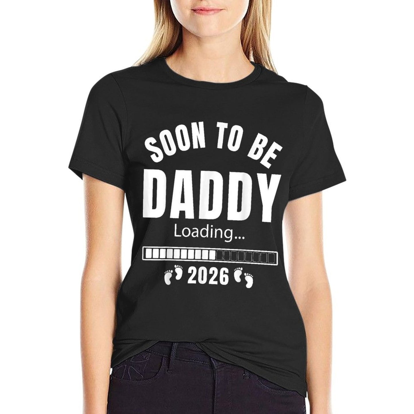 Soon To Be Daddy Est 2026 First Time Dad Promoted To Dad  Heathered Texture T-Shirt