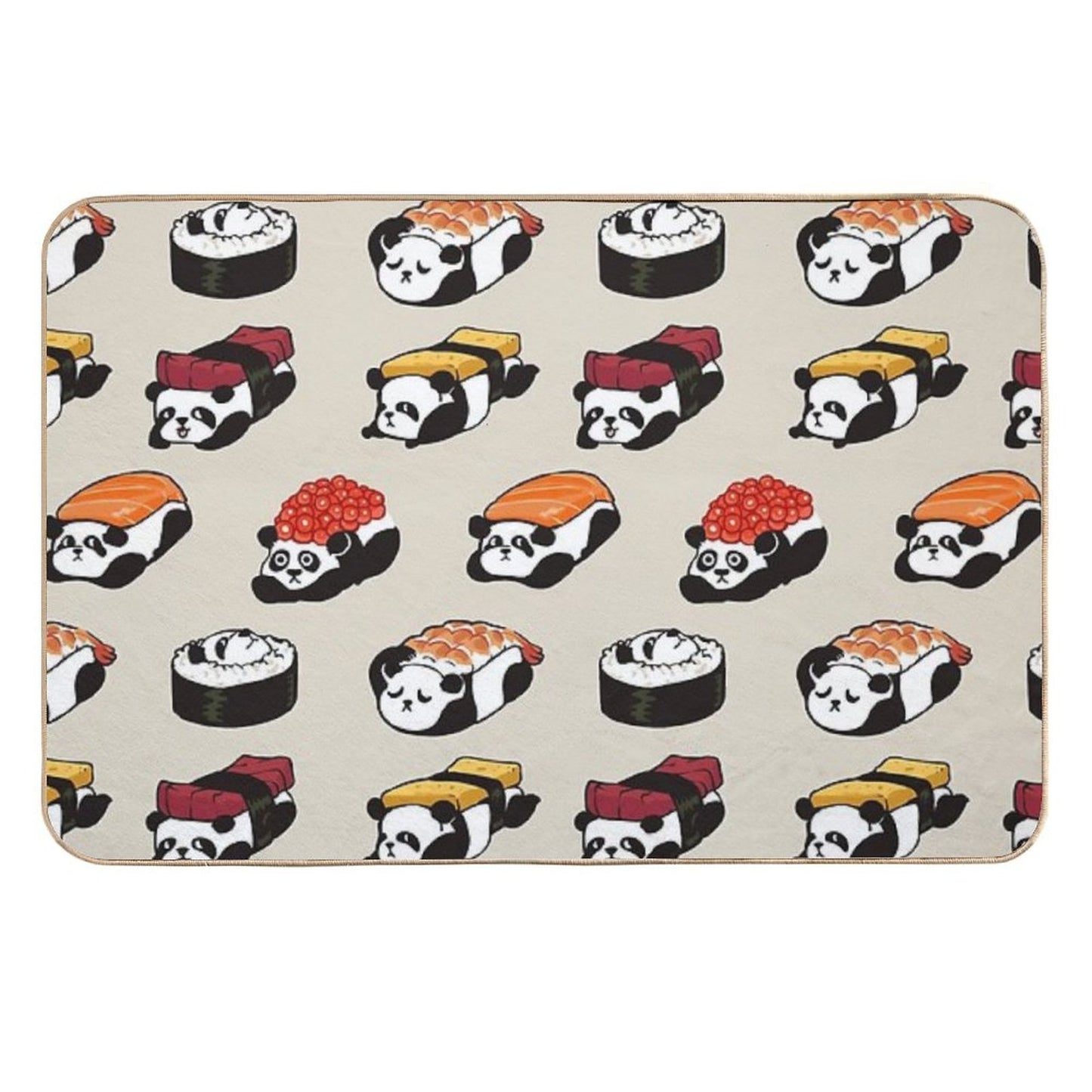 Sushi Panda  Easy To Clean Bath Mat