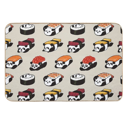 Sushi Panda  Easy To Clean Bath Mat
